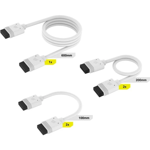 Corsair ICUE LINK Kabel-Kit, 600 / 200 / 100mm, Gerade
