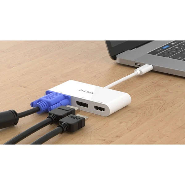 D Link D-Link USB Adapter, USB-C Stecker > VGA + HDMI + DisplayPort Buchse 3 D Link D-Link USB Adapter, USB-C Stecker > VGA + HDMI + DisplayPort Buchse – Bild 3