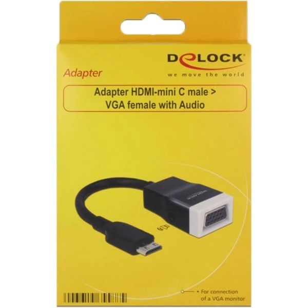 DeLOCK Adapter HDMI Mini C St. -> VGA Bu 2 DeLOCK Adapter HDMI Mini C St. -> VGA Bu – Bild 2