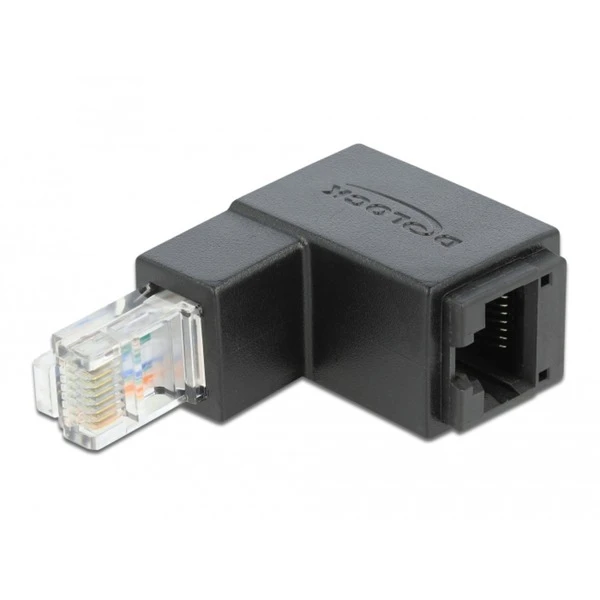 DeLOCK Adapter RJ-45 Cat.6 Stecker > Buchse, 90° Unten Abgewinkelt 1 DeLOCK Adapter RJ-45 Cat.6 Stecker > Buchse, 90° Unten Abgewinkelt