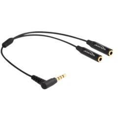 DeLOCK Audio Splitter Klinkenstecker 3,5mm > 2x Klinkenbuchse 3,5mm 4 Pin, Y-Kabel