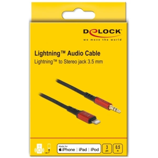 DeLOCK Audiokabel 8Pin Lightning Stecker > Klinkenstecker 3,5mm 3Pin 3 DeLOCK Audiokabel 8Pin Lightning Stecker > Klinkenstecker 3,5mm 3Pin – Bild 3
