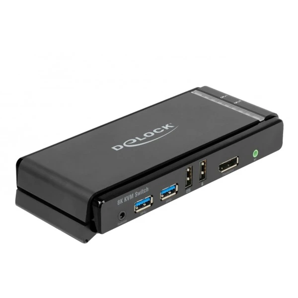 DeLOCK DisplayPort 1.4 KVM Switch, 8K 60Hz, USB 3.2 Gen 1, Audio, KVM-Switch