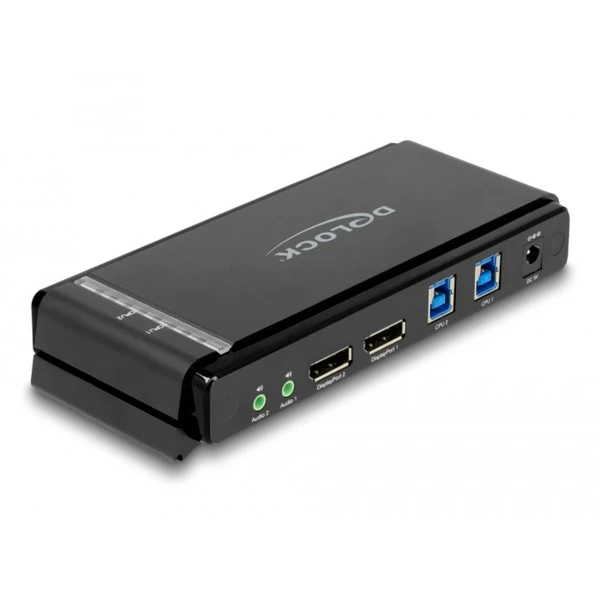 DeLOCK DisplayPort 1.4 KVM Switch, 8K 60Hz, USB 3.2 Gen 1, Audio, KVM-Switch – Bild 2