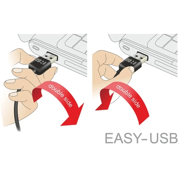 DeLOCK EASY-USB 2.0 Kabel, USB-A Stecker 90° > USB-B Stecker 3 DeLOCK EASY-USB 2.0 Kabel, USB-A Stecker 90° > USB-B Stecker – Bild 3