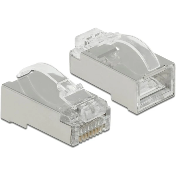 DeLOCK RJ-45 Crimp+Cut+Curve Stecker Cat.6 STP, Steckdose