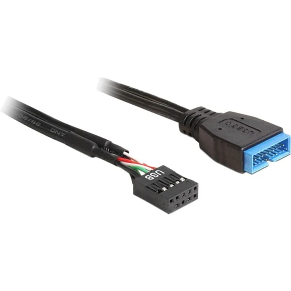 DeLOCK USB 2.0 Adapterkabel, 9 Pin Header Buchse > USB 3.2 Pin Header Stecker 1 DeLOCK USB 2.0 Adapterkabel, 9 Pin Header Buchse > USB 3.2 Pin Header Stecker