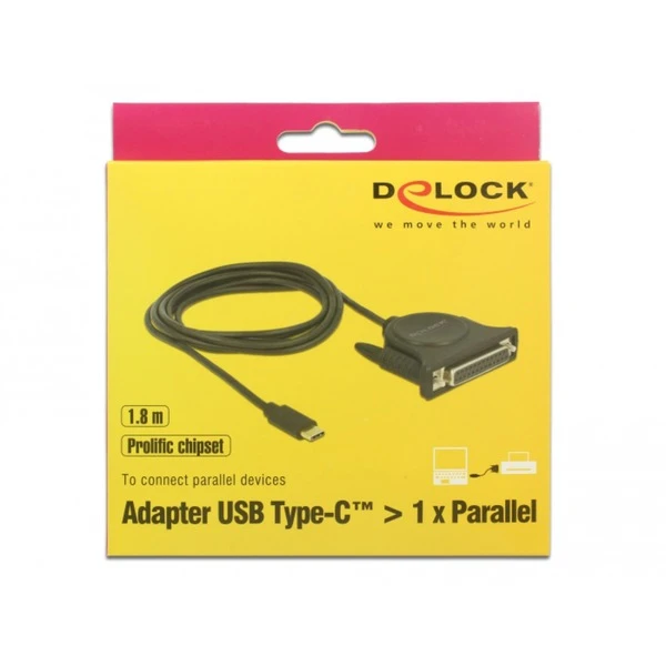 DeLOCK USB 2.0 Adapterkabel, USB-C Stecker > Parallel DB25 Buchse – Bild 4