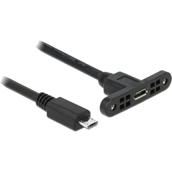 DeLOCK USB 2.0 Kabel, Micro-USB Stecker > Micro-USB Buchse Zum Einbau – Bild 2