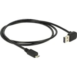 DeLOCK USB 2.0 Kabel, USB-A Stecker 90° > Micro-USB Stecker