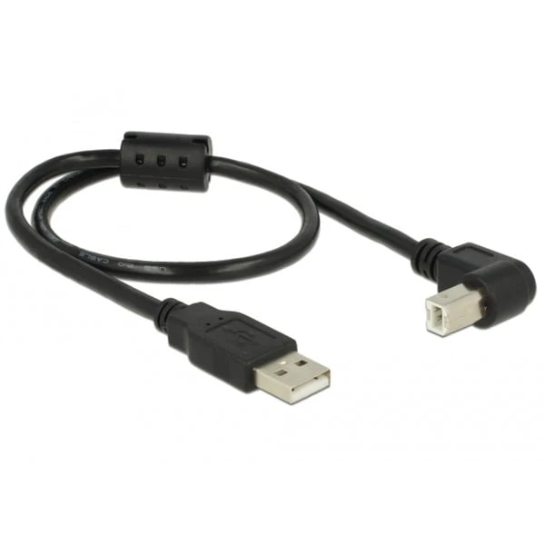 DeLOCK USB 2.0 Kabel, USB-A Stecker > USB-B Stecker 90° 1 DeLOCK USB 2.0 Kabel, USB-A Stecker > USB-B Stecker 90°