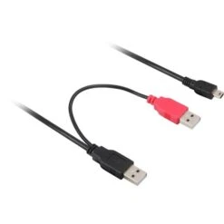 DeLOCK USB 2.0 Y-Kabel, 2x USB-A Stecker > Mini-USB Stecker