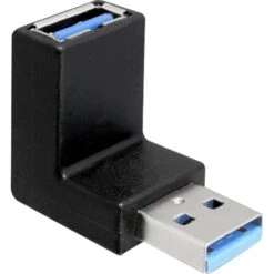 DeLOCK USB 3.2 Gen 1 Adapter, USB-A Stecker > USB-A Buchse 90°