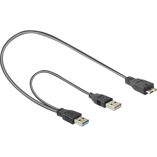 DeLOCK USB 3.2 Gen 1 Y-Kabel, 2x USB-A Stecker > Micro-USB 3 Stecker 1 DeLOCK USB 3.2 Gen 1 Y-Kabel, 2x USB-A Stecker > Micro-USB 3 Stecker