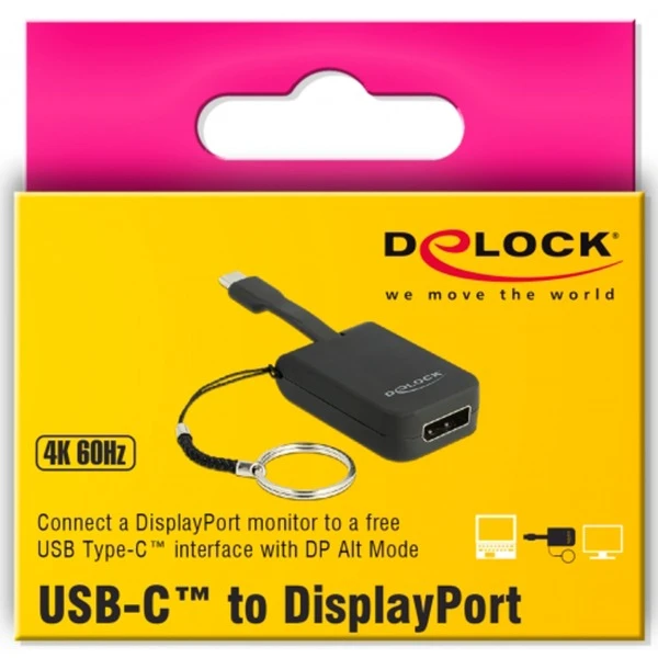 DeLOCK USB Adapter, USB-C Stecker > DisplayPort 4K Buchse 3 DeLOCK USB Adapter, USB-C Stecker > DisplayPort 4K Buchse – Bild 3