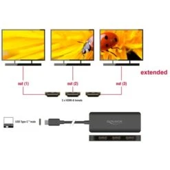DeLOCK USB-C > 3x HDMI Splitter MST 4K 60Hz -JABRA Verkäufe DeLOCK USB C 3x HDMI Splitter MST 4K 60Hz@@100029136 2