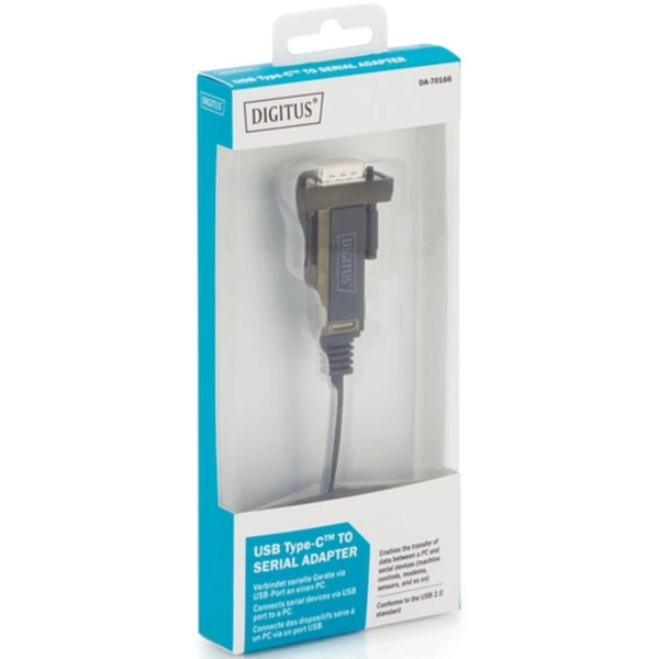 Digitus USB 2.0 Adapterkabel, USB-C Stecker > RS232 Stecker 2 Digitus USB 2.0 Adapterkabel, USB-C Stecker > RS232 Stecker – Bild 2