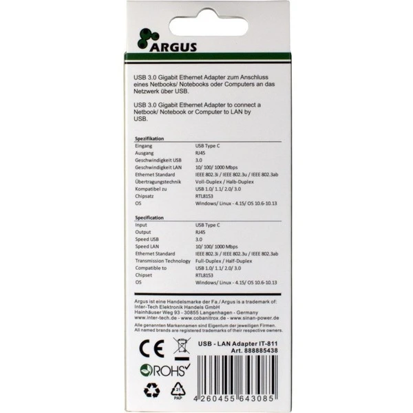 Inter-Tech Argus IT-811, LAN-Adapter 4 Inter-Tech Argus IT-811, LAN-Adapter – Bild 4