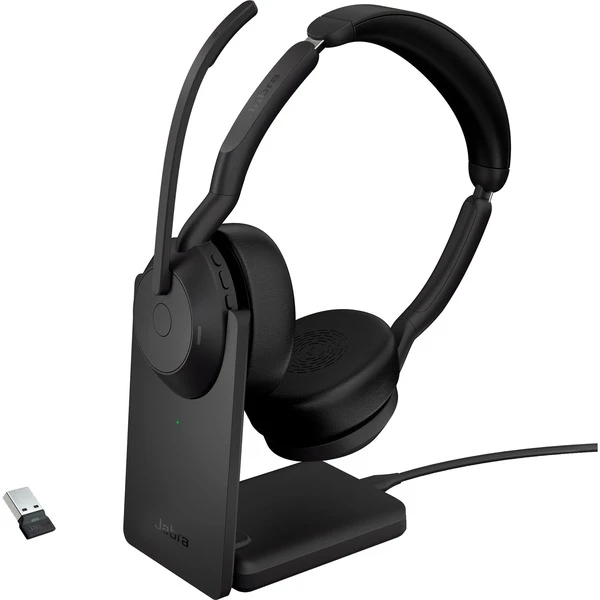Jabra Evolve2 55, Mit Ladestation, Headset 1 Jabra Evolve2 55, Mit Ladestation, Headset