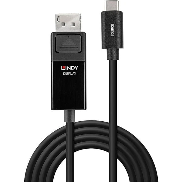 Lindy USB Adapterkabel 8K60, USB-C Stecker > DisplayPort Stecker – Bild 2