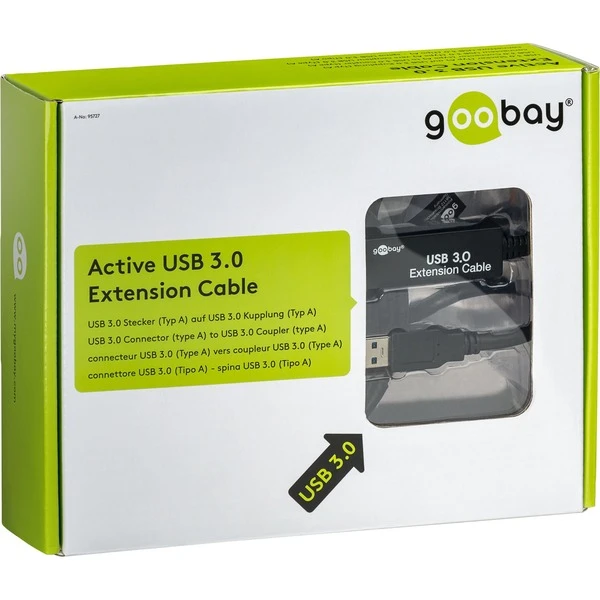 Goobay USB 3.2 Gen 1 Aktivverlängerungskabel, USB-A Stecker > USB-A Buchse 2 Goobay USB 3.2 Gen 1 Aktivverlängerungskabel, USB-A Stecker > USB-A Buchse – Bild 2