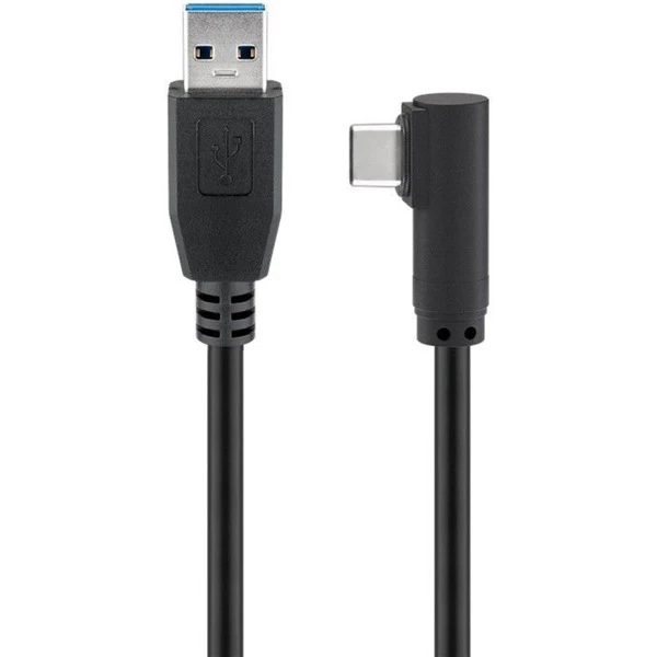 Goobay USB 3.2 Gen 1 Kabel, USB-A Stecker > USB-C Stecker 90° 1 Goobay USB 3.2 Gen 1 Kabel, USB-A Stecker > USB-C Stecker 90°